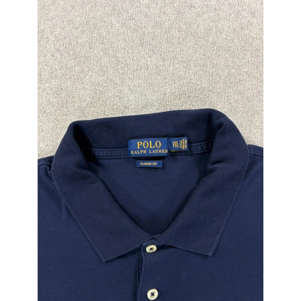 Polo Ralph Lauren Pima Cotton Short Sleeve Polo Shirt (Men's 2XL) Blue